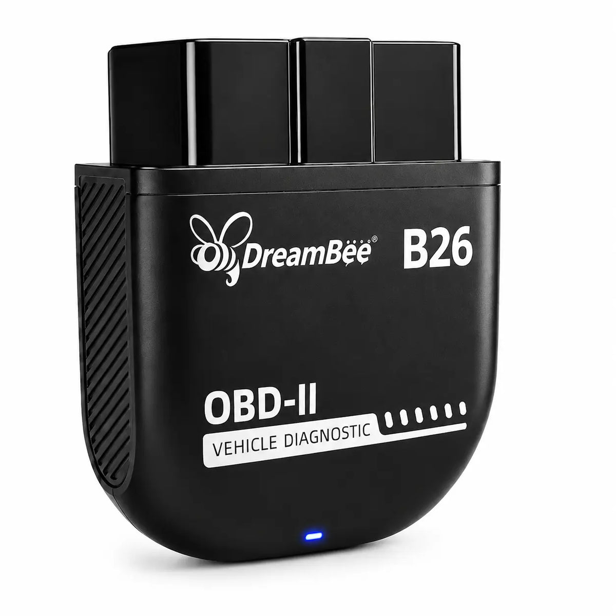 Dreambee B26 Mini Compact Handheld Wireless Bluetooth 5.1 OBD2 Scanner for 12V Gasoline Vehicles - Plug-and-Play Car Diagnostic Tool for iOS & Android, Multilingual Support, Real-Time Data, Code Reading/Clearing for Routine Maintenance