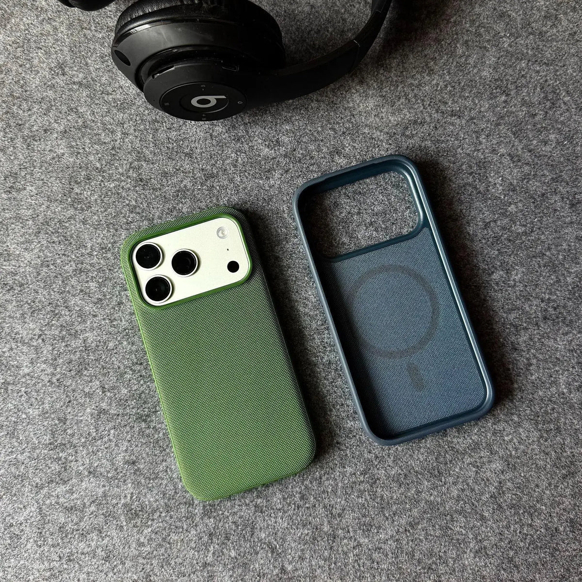 Woven Textured MagSafe-Compatible iPhone Series Case - Shockproof Protection with Raised Bezels and Anti-Slip Design for iPhone 18 Pro Max, 17 Pro Max, 16, 15, 14 Pro, Pro Max, and 13 Air Smartphones