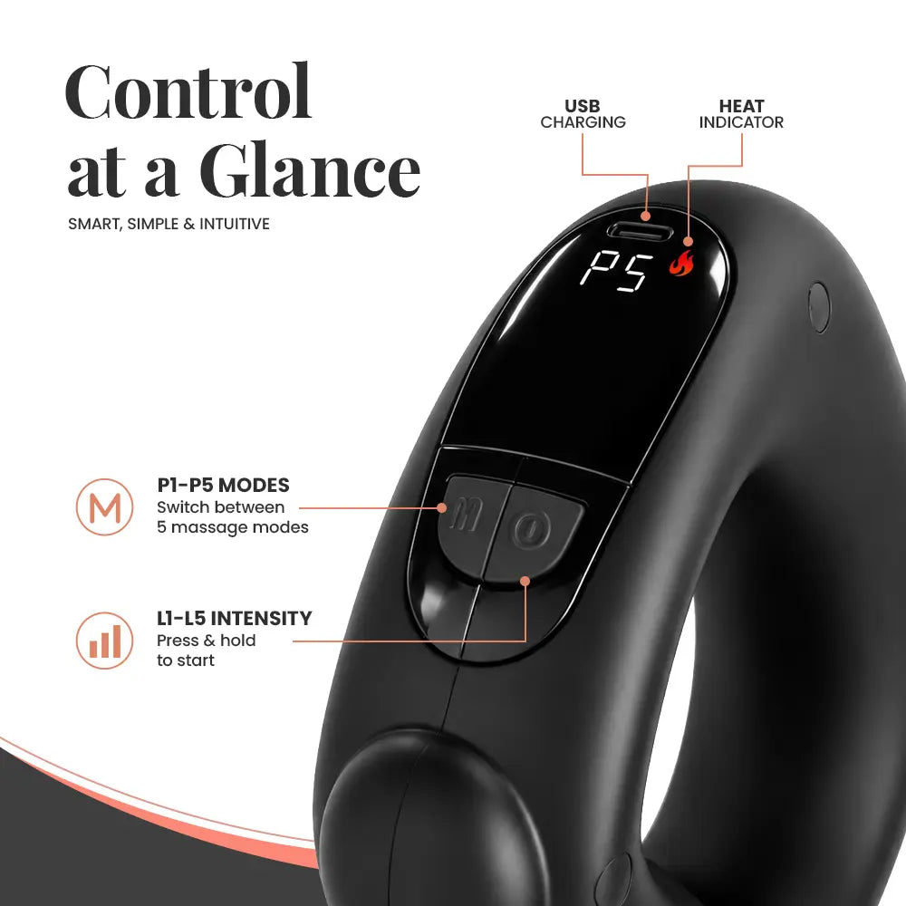Turbo-Vibe Rechargeable Hands-Free Full Body Massage Device with 6 Speed and 6 Modes - Mini Ab Trainer for Muscle Recovery and Deep Tissue Relief, Ideal Gift for Men and Women