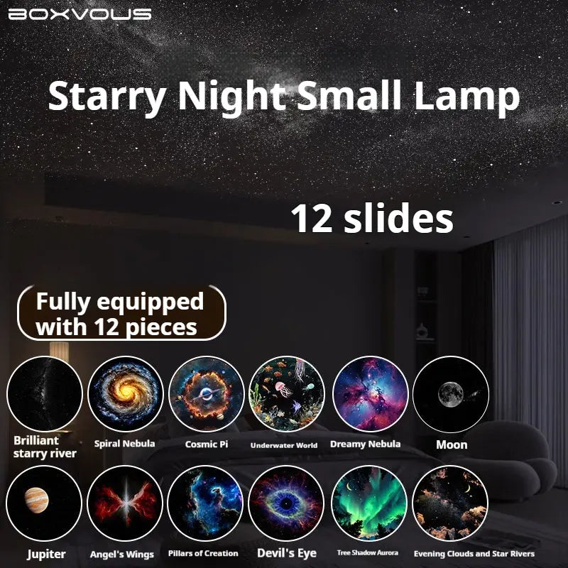 LED USB Galaxy Star Night Light - 12/6/3-In-1 Nebula Projector for Bedroom Decor, Perfect Gift for Children and Galaxy Enthusiasts, Sohochic