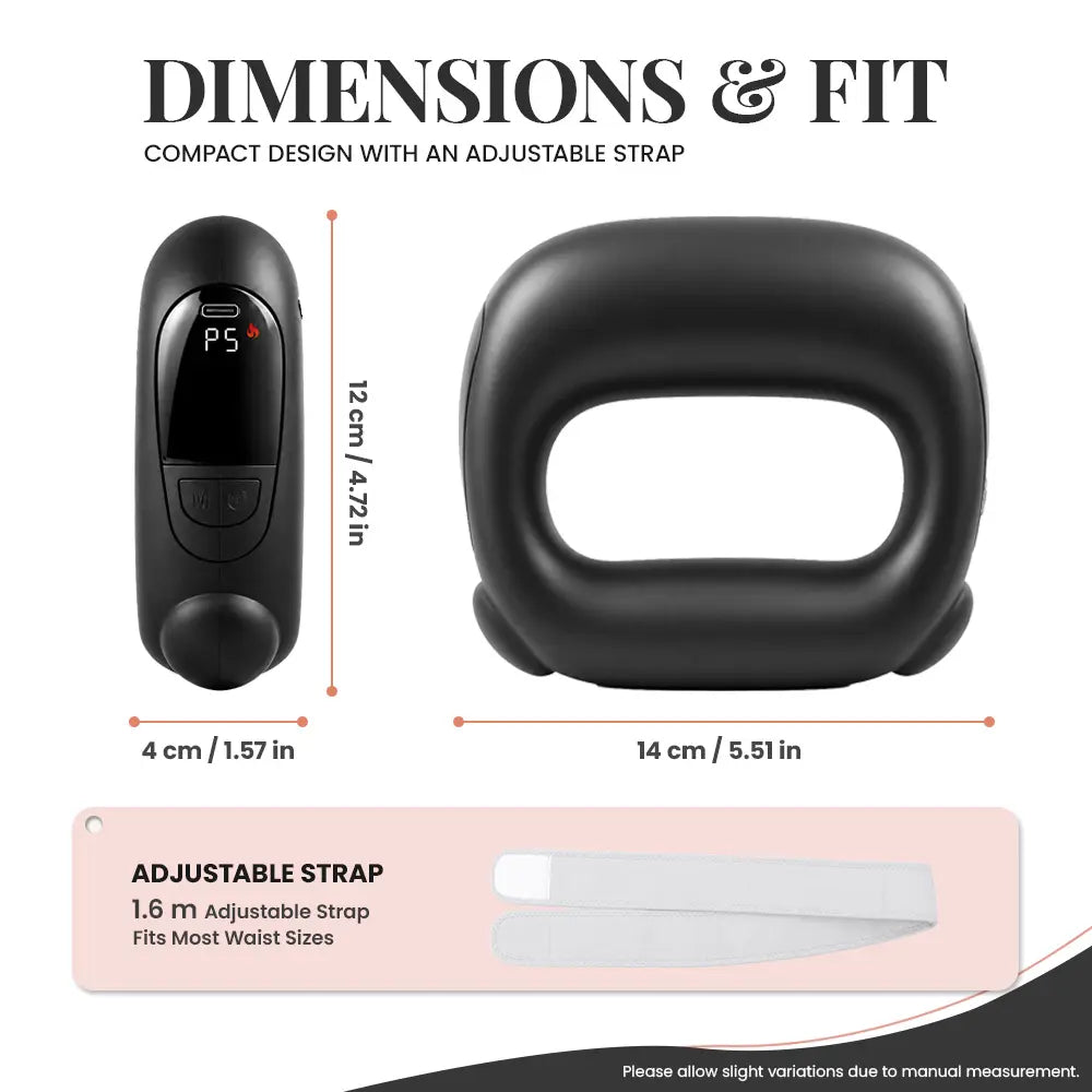 Turbo-Vibe Rechargeable Hands-Free Full Body Massage Device with 6 Speed and 6 Modes - Mini Ab Trainer for Muscle Recovery and Deep Tissue Relief, Ideal Gift for Men and Women