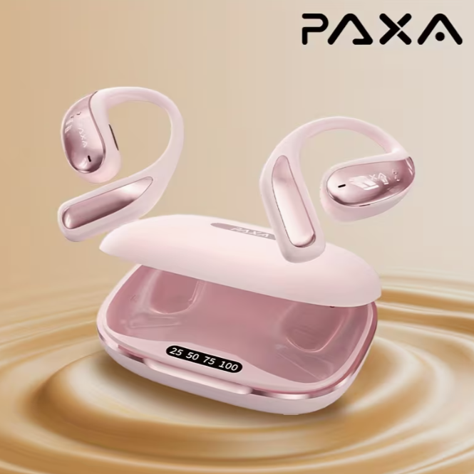Paxa Vogbuds 5 Pro OWS Smart Voice Assistant Headset with Dynamic Stereo Sound, ENC Call Noise Cancelling Microphone, and Digital Battery Display - Free Shipping Available