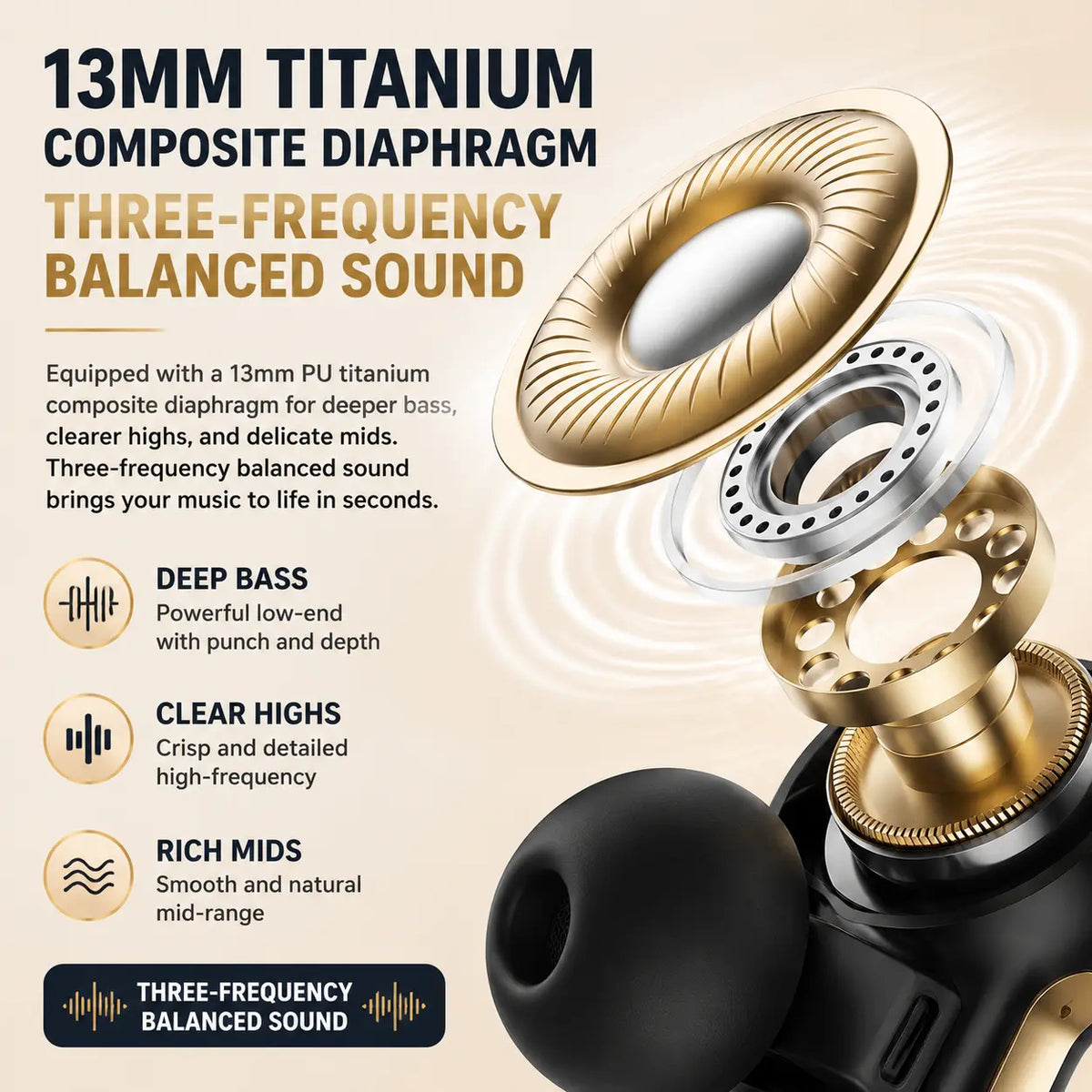 MONSTER Open Ear Clip-On Bluetooth 6.0 Wireless Earbuds - Lightweight J-Shaped Design, Enhanced Noise Cancellation, 165 Hours Playtime, Water-Resistant Sports Headphones for Running and Everyday Use