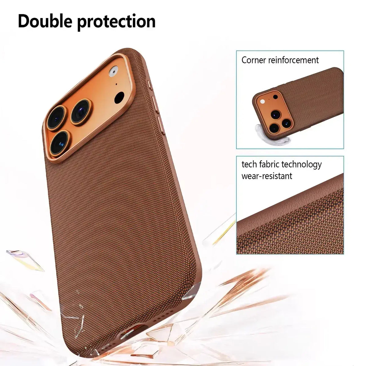Woven Textured MagSafe-Compatible iPhone Series Case - Shockproof Protection with Raised Bezels and Anti-Slip Design for iPhone 18 Pro Max, 17 Pro Max, 16, 15, 14 Pro, Pro Max, and 13 Air Smartphones