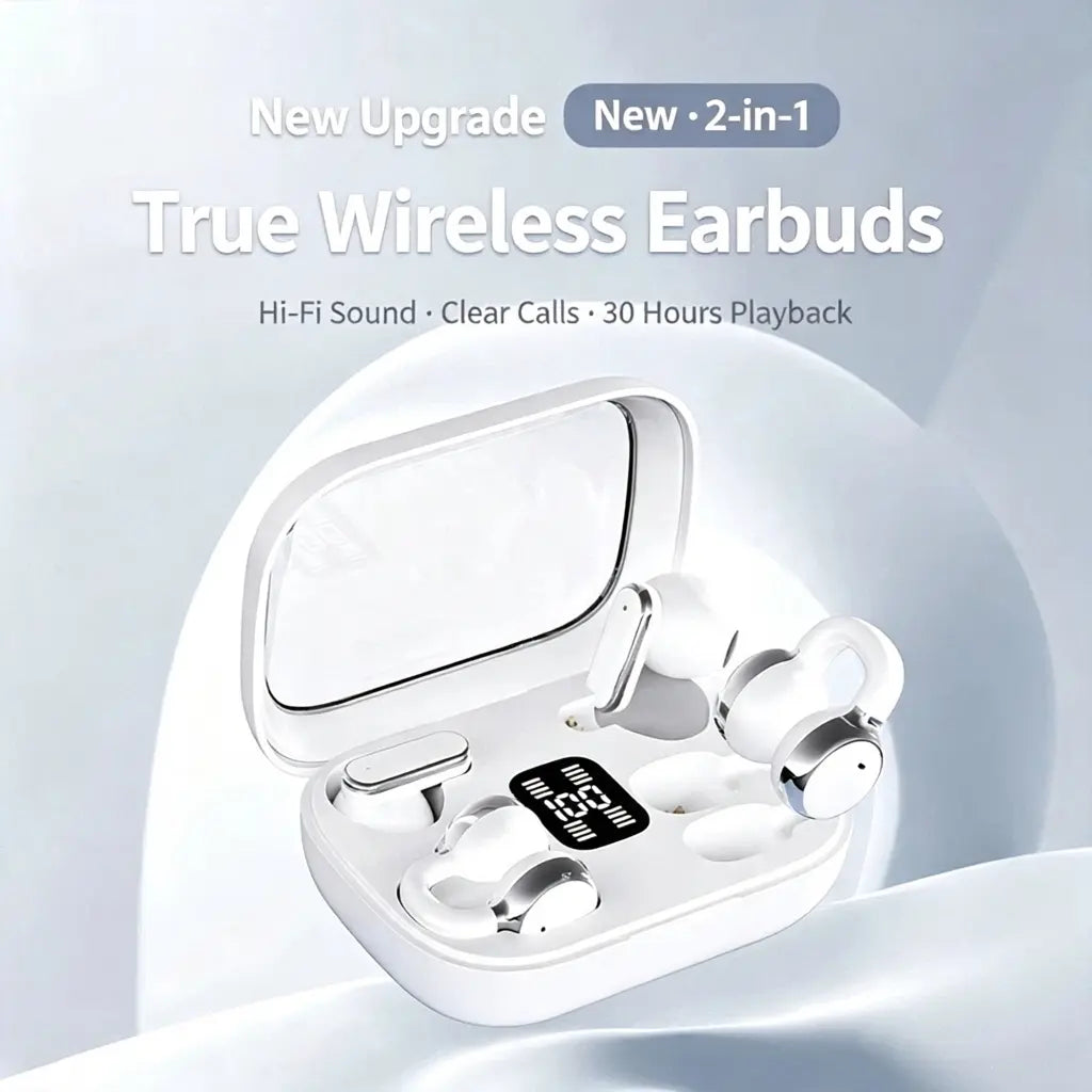 Wireless Bluetooth In-Ear and Ear Clip Sports Earphones for Music